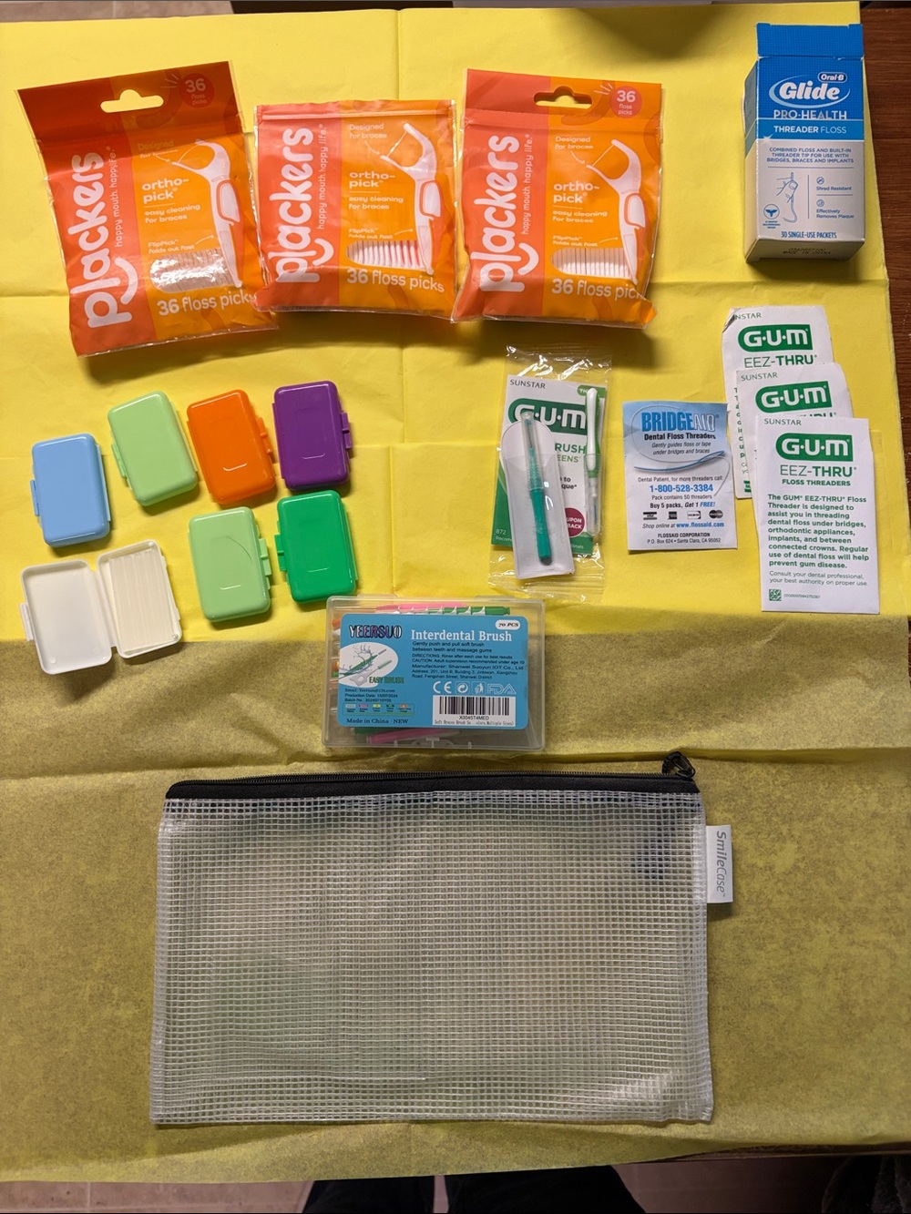 Braces care items.
